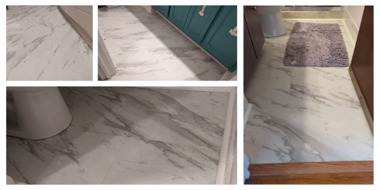 Finished photos Duralux waterproof flooring installed in bathroom