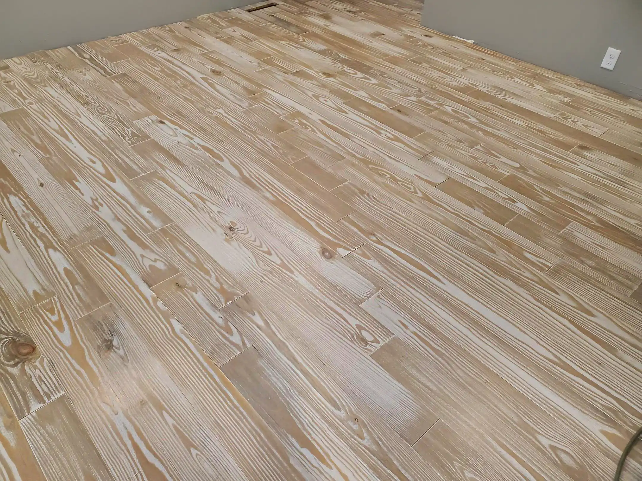 Unfinished hardwood flooring
