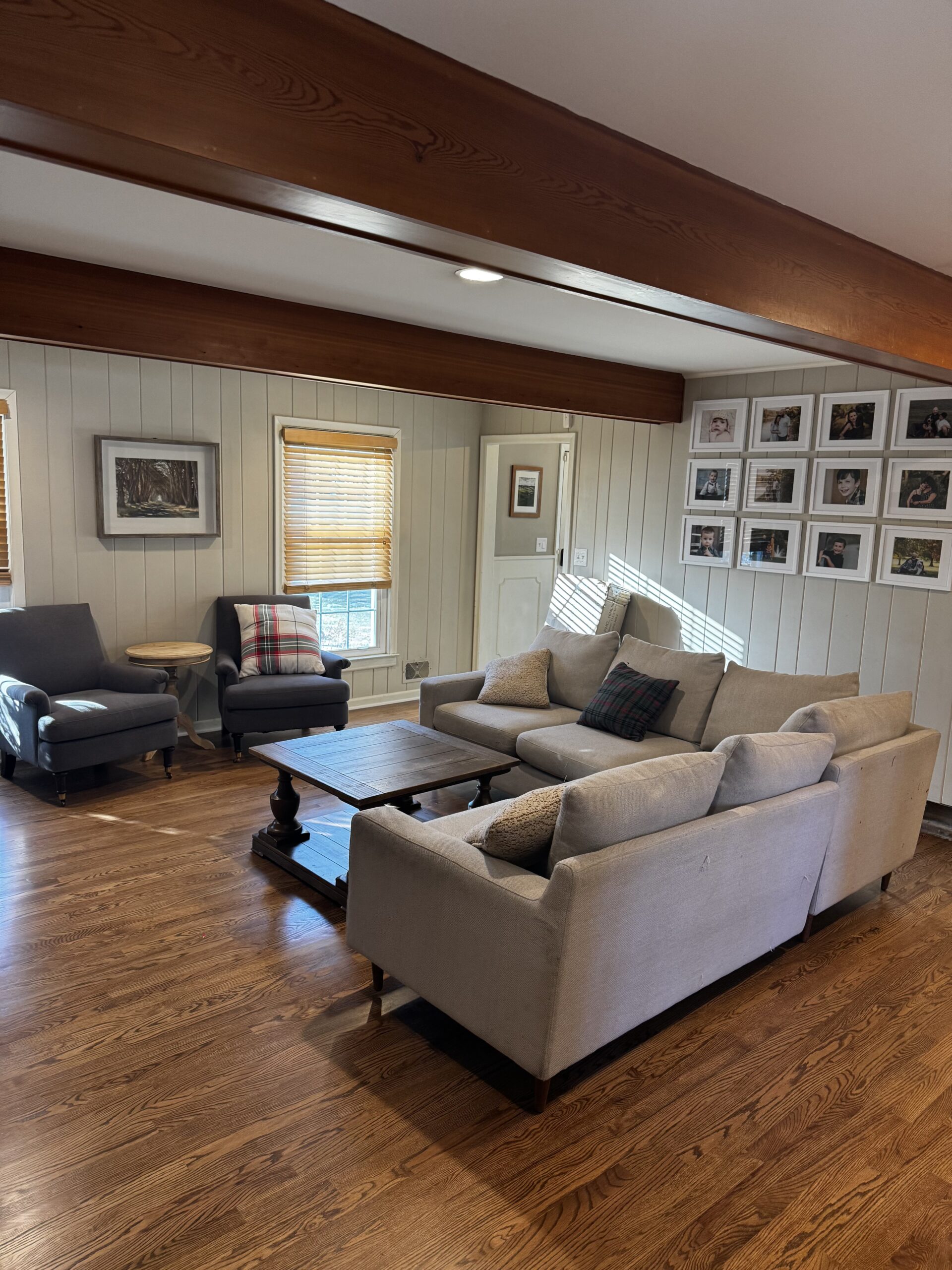 Red oak hardwood flooring in living room