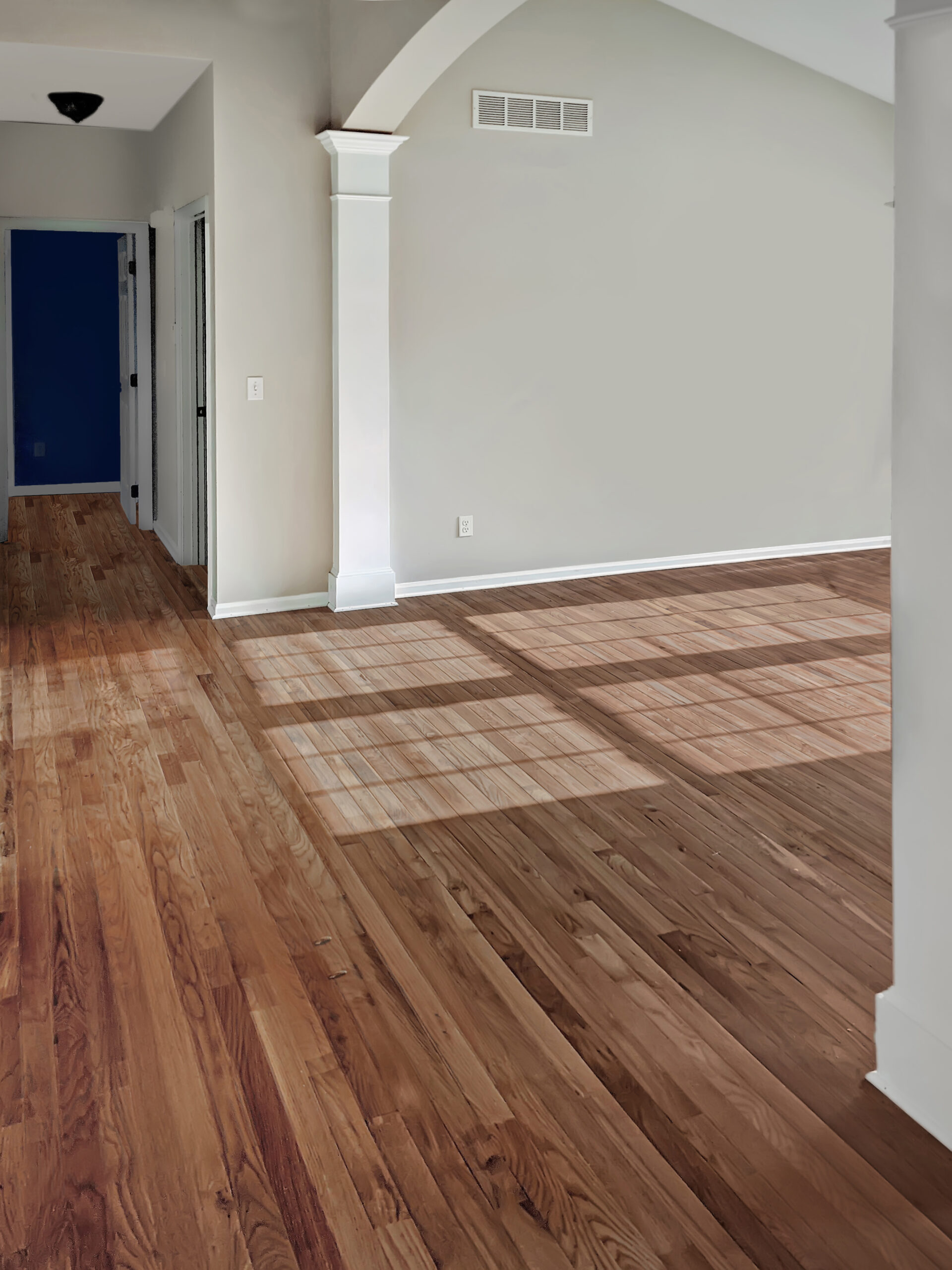 Prefinished white oak hardwood flooring installation