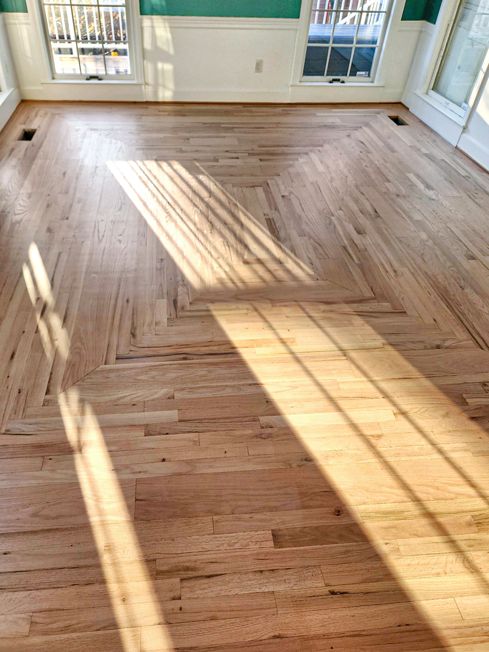 Custom hardwood pattern refinishing in Westwood KS